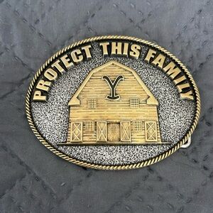 Yellowstone belt buckle from an authentic saddle store